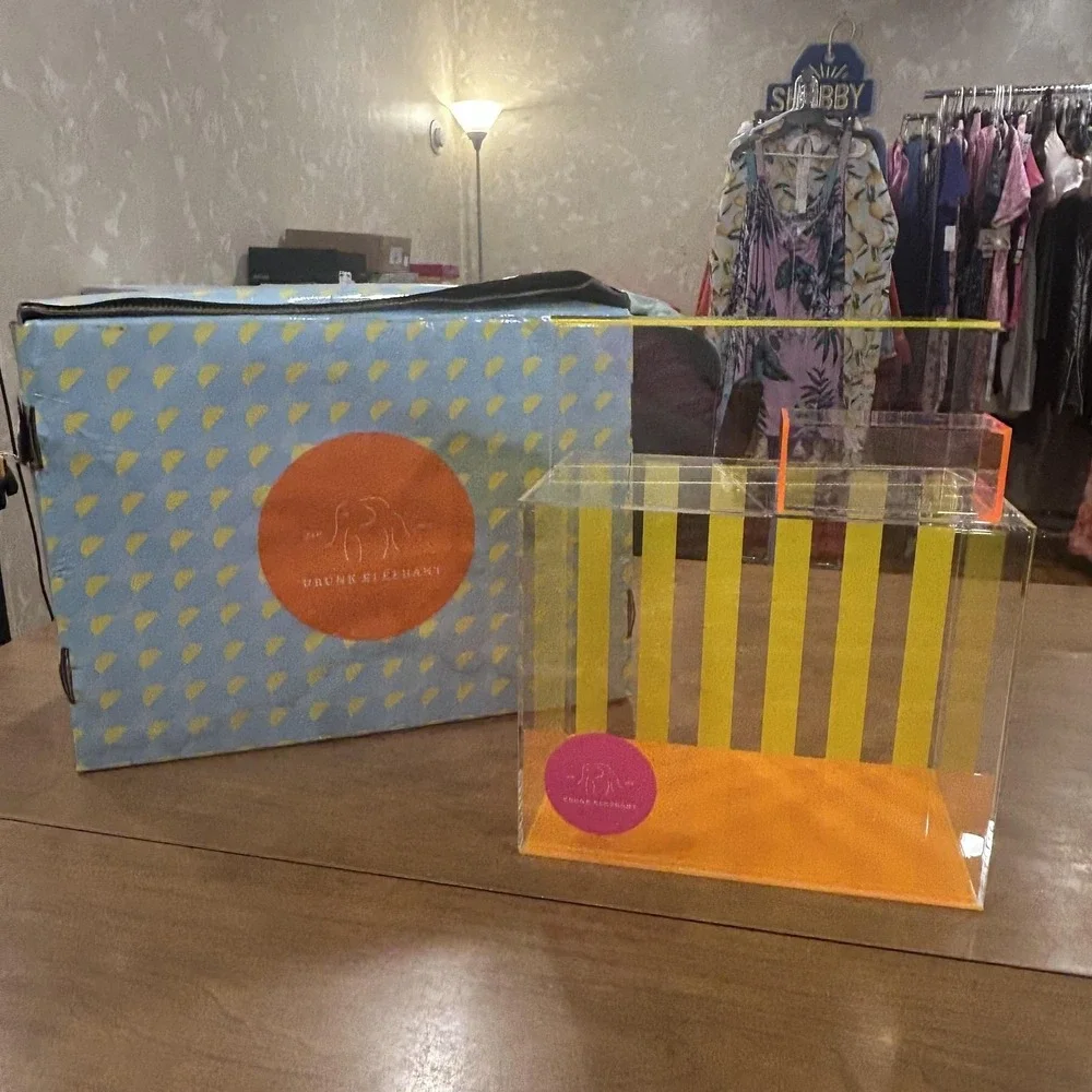 Drunk Elephant Acrylic Display Box Riser Set Multi-Color Organizer Decor Storage